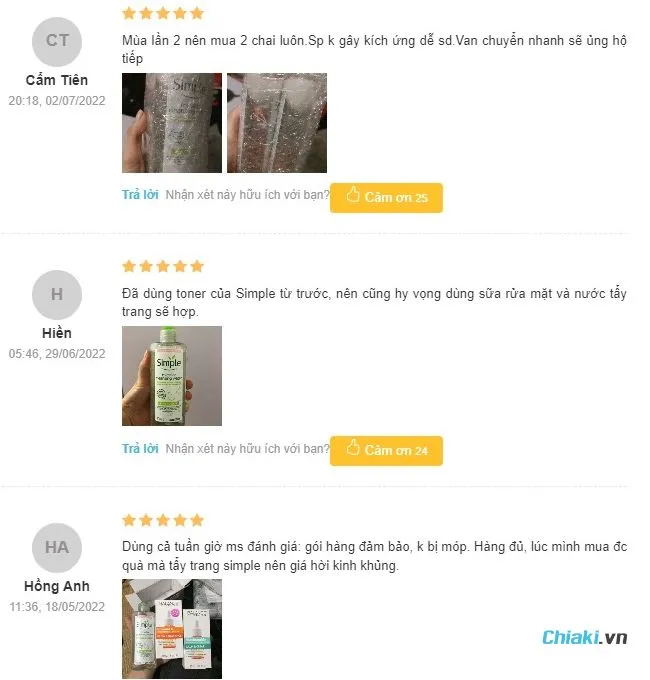 Review nước tẩy trang Simple d&agrave;nh cho b&agrave; bầu từ người sử dụng