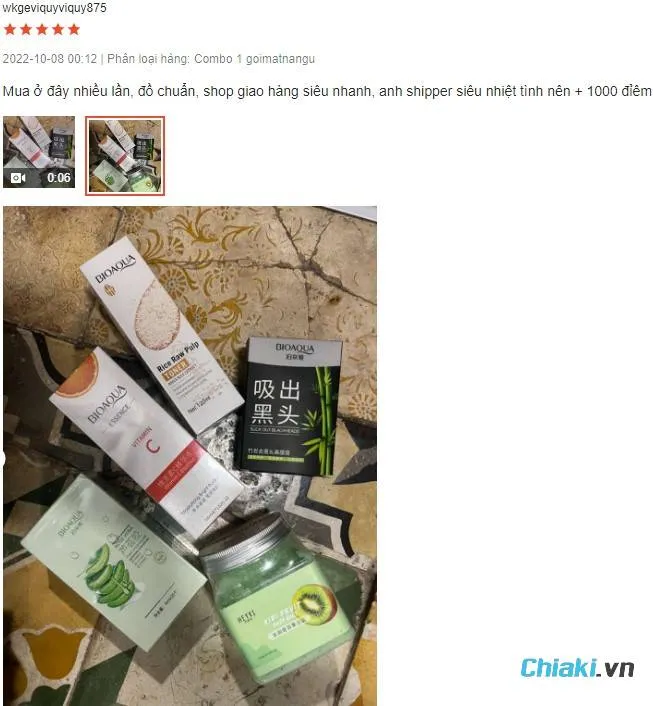 Review Toner c&aacute;m gạo BIOAQUA gi&uacute;p trẻ h&oacute;a l&agrave;n da