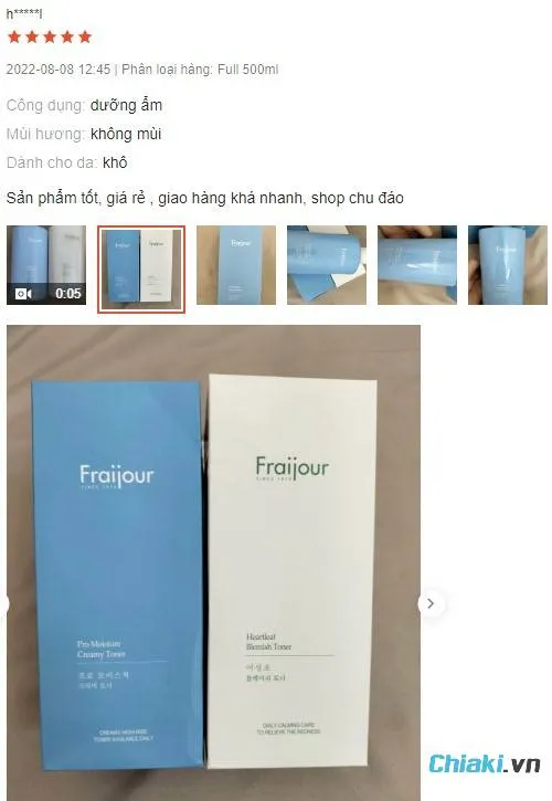 Review Toner gạo Fraijour
