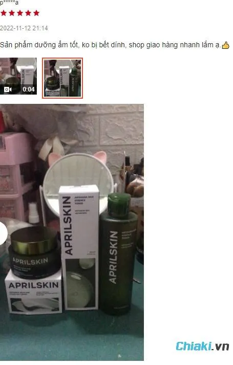 Review Toner gạo ngải cứu April Skin Artemisia Rice Essence&nbsp;