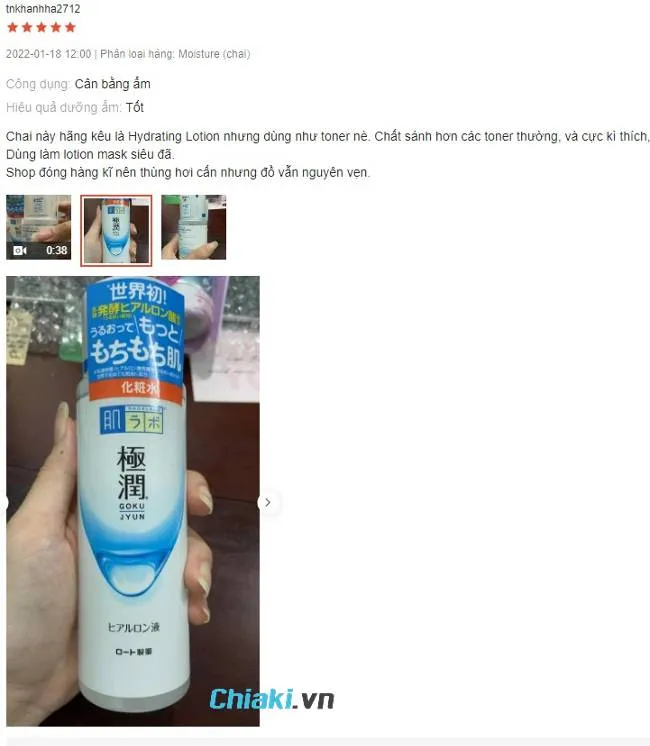 Review Toner kh&ocirc;ng cồn của Nhật Hada Labo Super Hyaluronic Acid