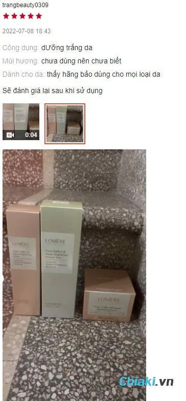 Review Toner trắng da Lomere Prime Truffle Cell Repair dưỡng trắng mờ n&aacute;m