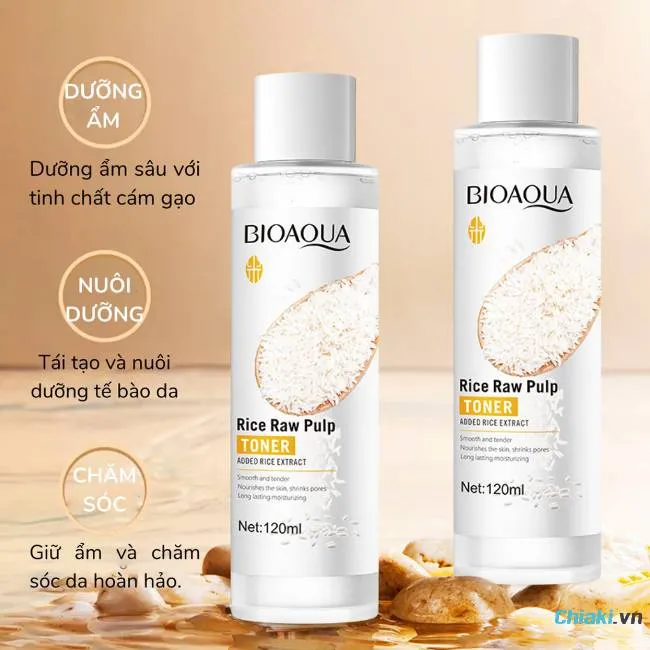 Toner c&aacute;m gạo BIOAQUA gi&uacute;p trẻ h&oacute;a l&agrave;n da