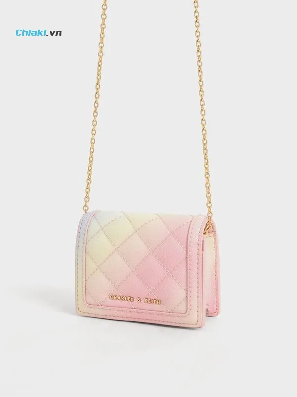T&uacute;i đeo ch&eacute;o Charles & Keith Micaela Quilted Card Holder CK6-50701179 Multi