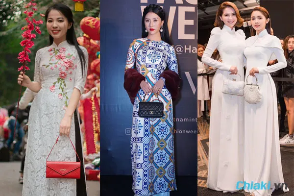 t&uacute;i x&aacute;ch phối với &aacute;o d&agrave;i ph&ugrave; hợp để đi tiệc