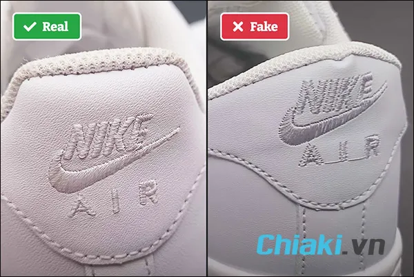 Dựa v&agrave;o g&oacute;t gi&agrave;y l&agrave; c&aacute;ch check gi&agrave;y Nike AF1 