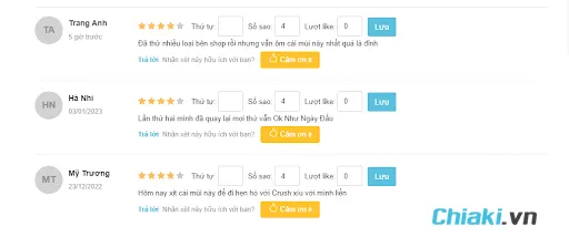 Đ&aacute;nh gi&aacute; từ người d&ugrave;ng khi sử dụng nước hoa Coco Chanel Eau De Parfum 10ml cho nữ