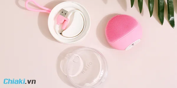 review m&aacute;y rửa mặt Halio Sensitive d&agrave;nh cho da nhạy cảm