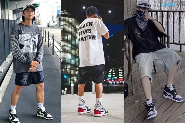 phối đồ với gi&agrave;y nike Jordan v&agrave; quần short cho nam