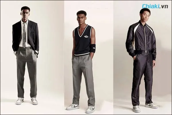 phối đồ với gi&agrave;y nike Jordan v&agrave; quần t&acirc;y cho nam