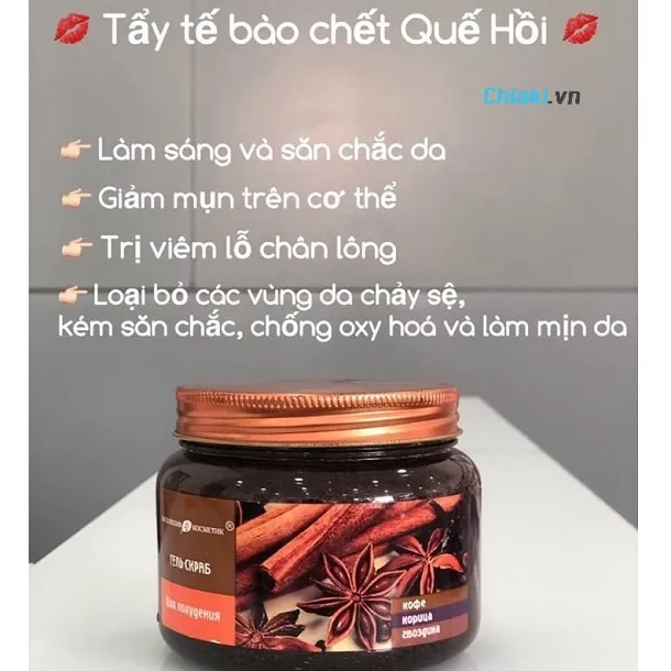 ưu điểm tẩy tế b&agrave;o chết quế hồi mẫu mới