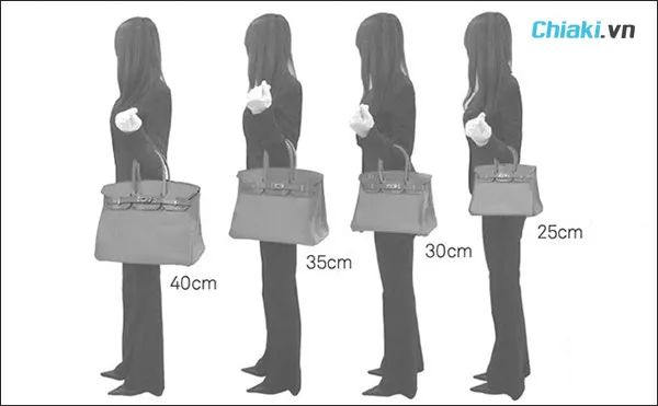 C&oacute; nhiều loại size t&uacute;i x&aacute;ch kh&aacute;c nhau