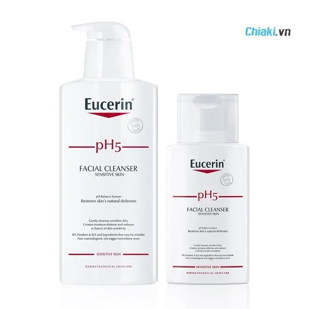 Sữa rửa mặt cho da kh&ocirc; nhạy cảm Eucerin PH5 Facial Cleanser