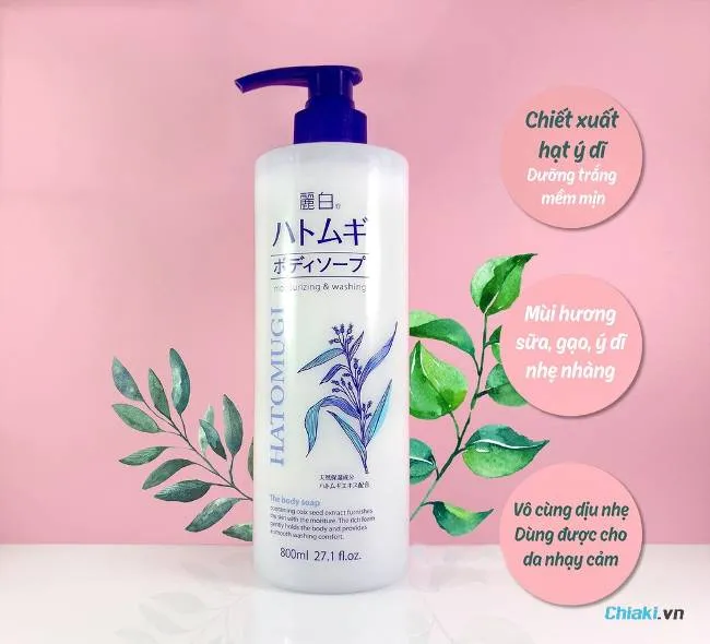 Sữa tắm trị mụn lưng vi&ecirc;m nang l&ocirc;ng Hatomugi