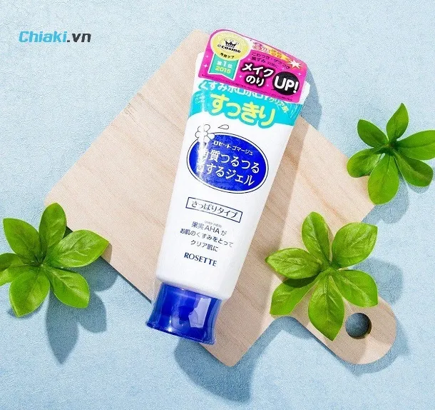 Gel tẩy da chết Rosette m&agrave;u xanh cho da nhạy cảm mụn