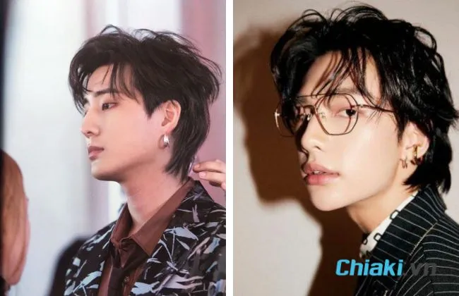 Kiểu t&oacute;c mullet layer nam uốn nhẹ