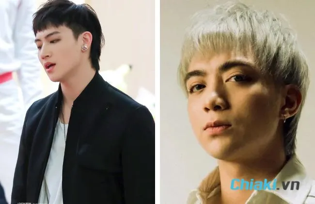 Kiểu t&oacute;c layer mullet nam m&aacute;i ngố