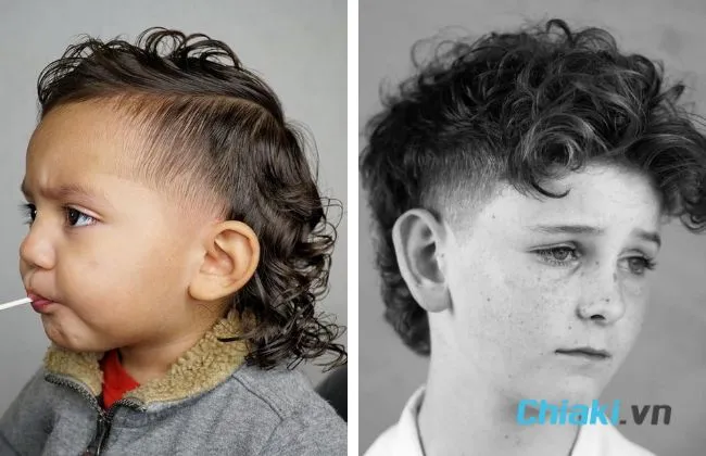 Kiểu t&oacute;c mullet layer cho b&eacute; trai