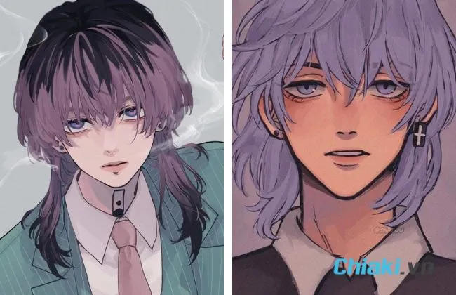 Kiểu t&oacute;c mullet layer nam anime