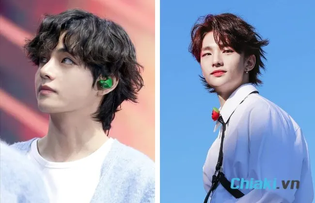 Kiểu t&oacute;c mullet layer nam uốn xoăn