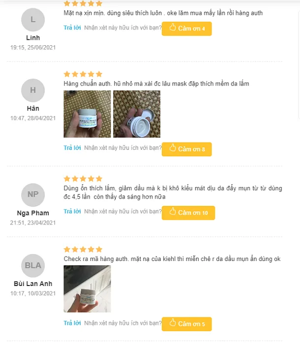 Đ&aacute;nh gi&aacute; mặt nạ đất s&eacute;t Kiehl&rsquo;s từ người d&ugrave;ng