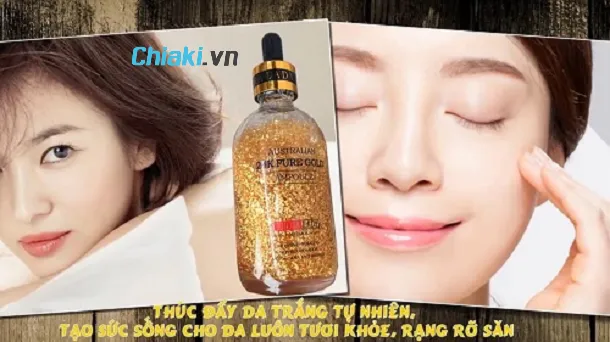 C&aacute;c bước sử dụng tinh chất v&agrave;ng 24k &Uacute;c