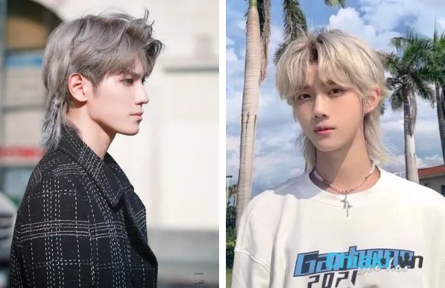 T&oacute;c mullet layer nhuộm m&agrave;u nam