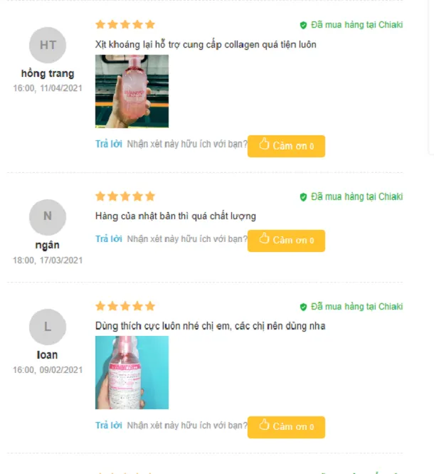 Đ&aacute;nh gi&aacute; xịt kho&aacute;ng Collagen Hadanomy từ người d&ugrave;ng
