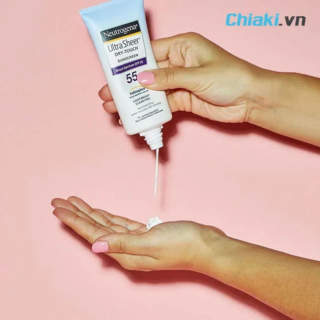 Kem chống nắng dưỡng ẩm cho da kh&ocirc; Neutrogena Ultra Sheer Dry Touch