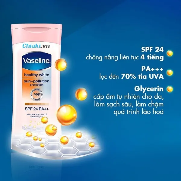 Review kem chống nắng Vaseline Healthy White SPF24 PA++