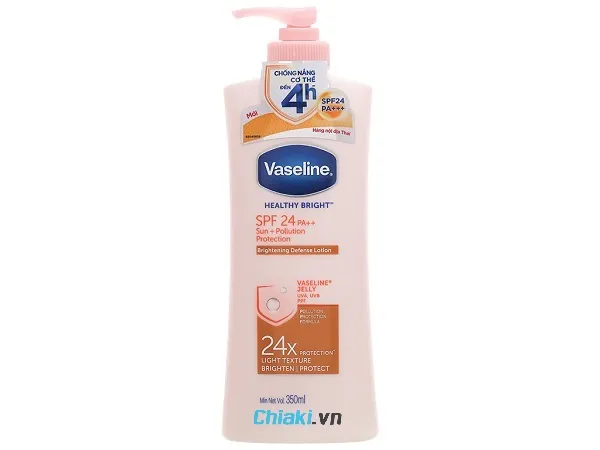 Sữa dưỡng thể chống nắng Vaseline Healthy White SPF24 PA++