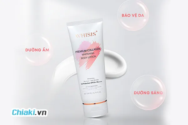 Kem chống nắng collagen H&agrave;n Quốc WHISIS Premium Collagen Whitening Body Lotion