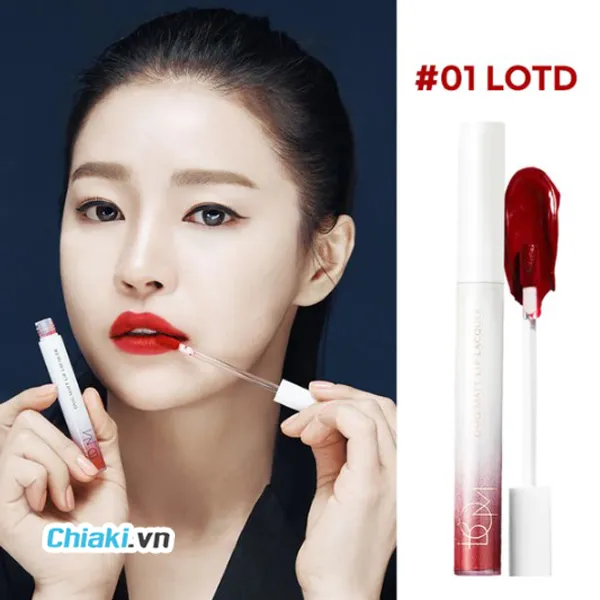 Son kem m&agrave;u đỏ cherry B.O.M OMG Matt Lip Lacquer 01