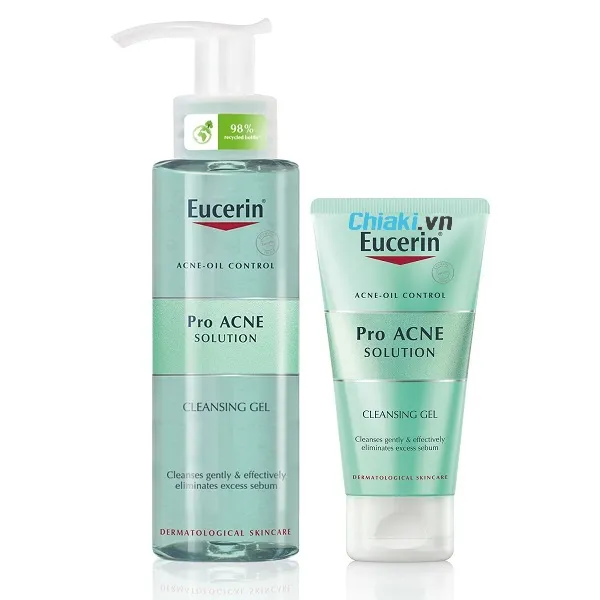 Review sữa rửa mặt Eucerin cho da dầu mụn Pro Acne Solution Cleansing