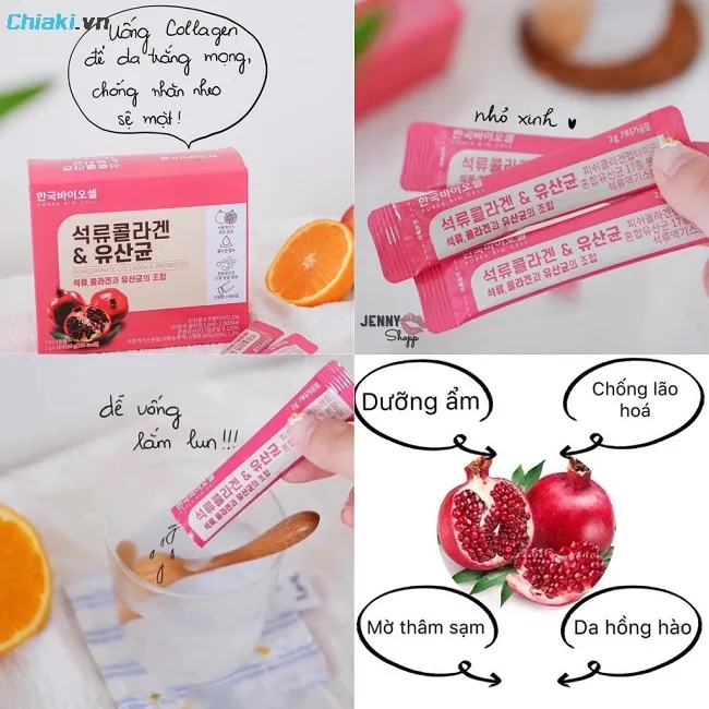 Collagen lựu đỏ Bio Cell dạng bột