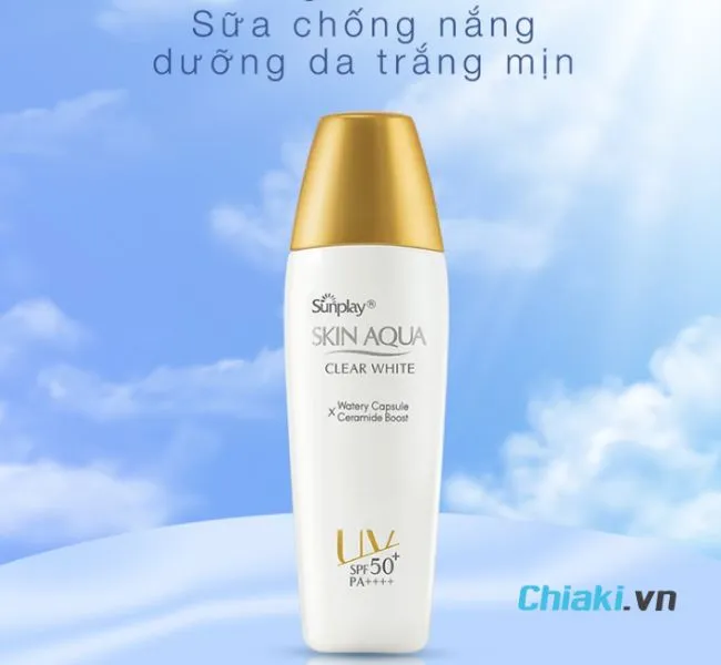 Kem chống nắng Skin Aqua nắp v&agrave;ng