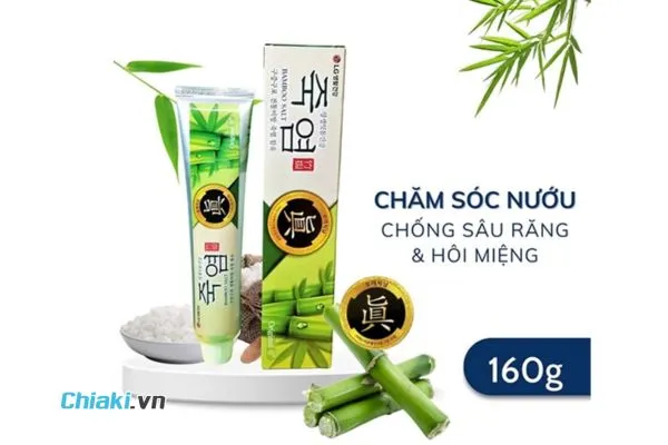 Kem đ&aacute;nh răng H&agrave;n Quốc trắng răng Bamboo Salt Original Gin Alpha