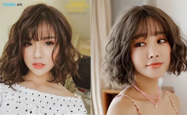 Mẫu t&oacute;c ngắn nữ đẹp uốn gợn s&oacute;ng nước