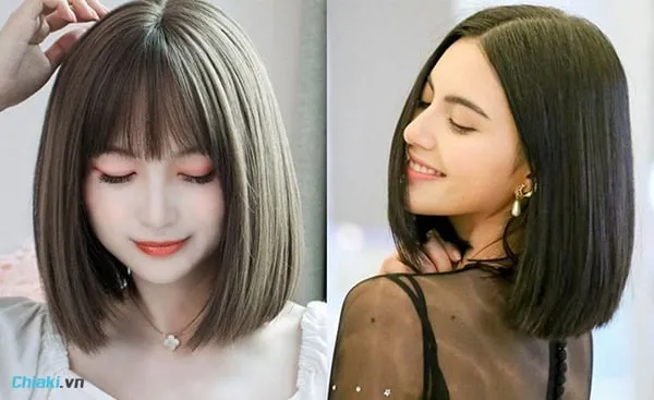 Mẫu t&oacute;c ngắn nữ duỗi thẳng tự nhi&ecirc;n