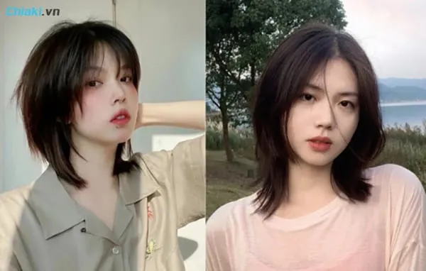 Mẫu t&oacute;c nữ ngắn layer mullet