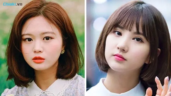 T&oacute;c nữ ngắn cho mặt tr&ograve;n
