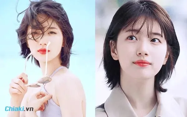 T&oacute;c nữ ngắn layer Suzy trẻ trung