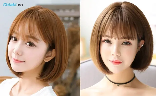 T&oacute;c ngắn nữ xinh duỗi phồng