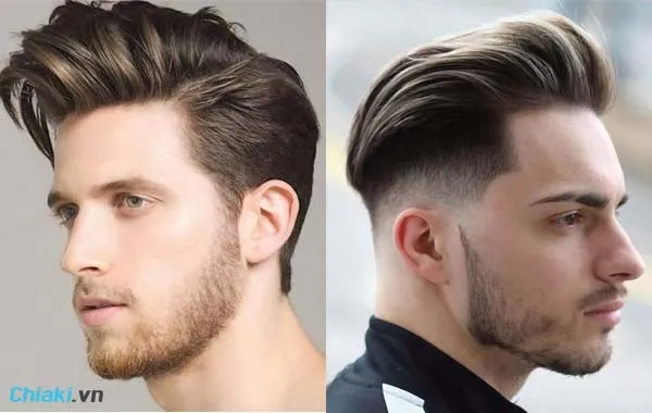 uốn t&oacute;c nam kiểu Pompadour