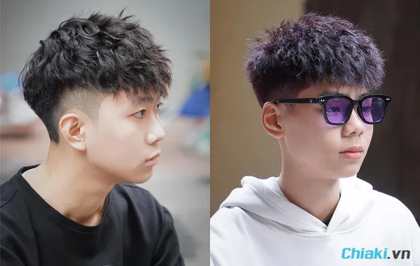 uốn t&oacute;c nam kiểu Ruffled