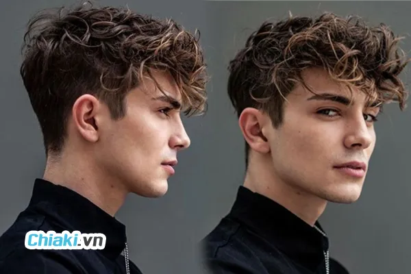 Kiểu T&oacute;c Hai M&aacute;i Mohican Tỉa Layer m&aacute;i d&agrave;i uốn