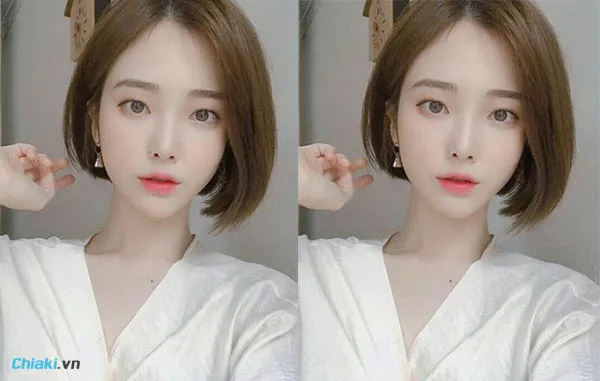 t&oacute;c ngắn uốn cụp mặt gầy
