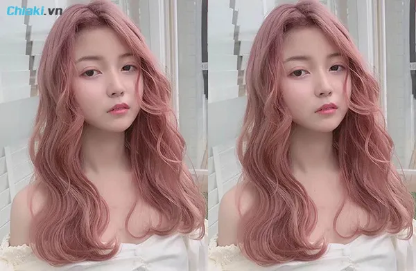 t&oacute;c hồng n&acirc;u đ&agrave;o