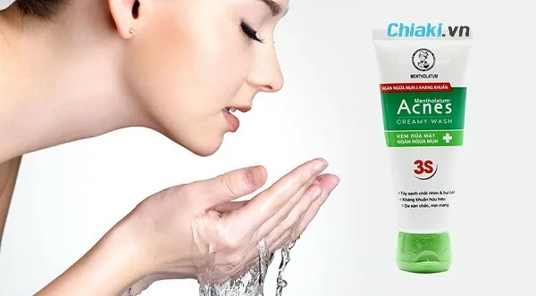 Hướng dẫn sử dụng sữa rửa mặt Acnes