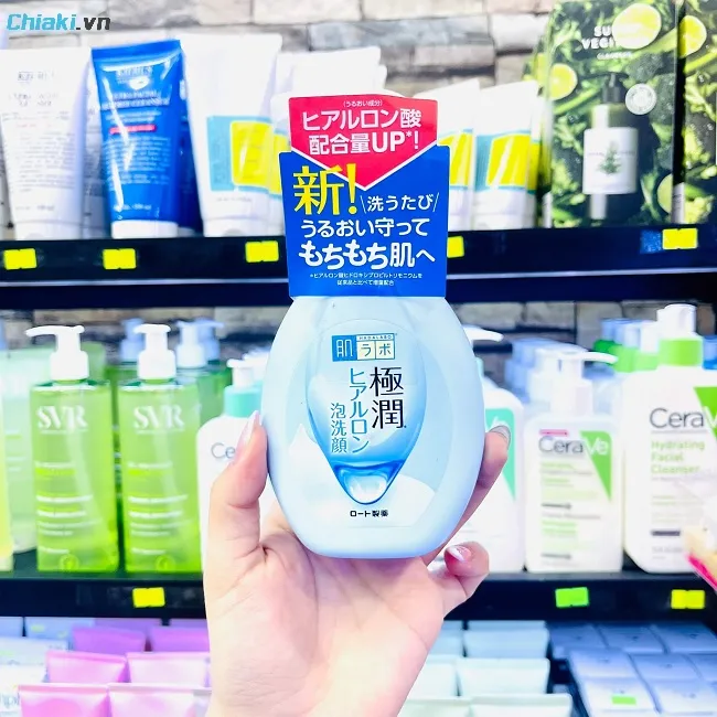 Sữa rửa mặt tạo bọt Hada Labo Gokujyun Moisturizing Foaming Wash m&agrave;u xanh dương